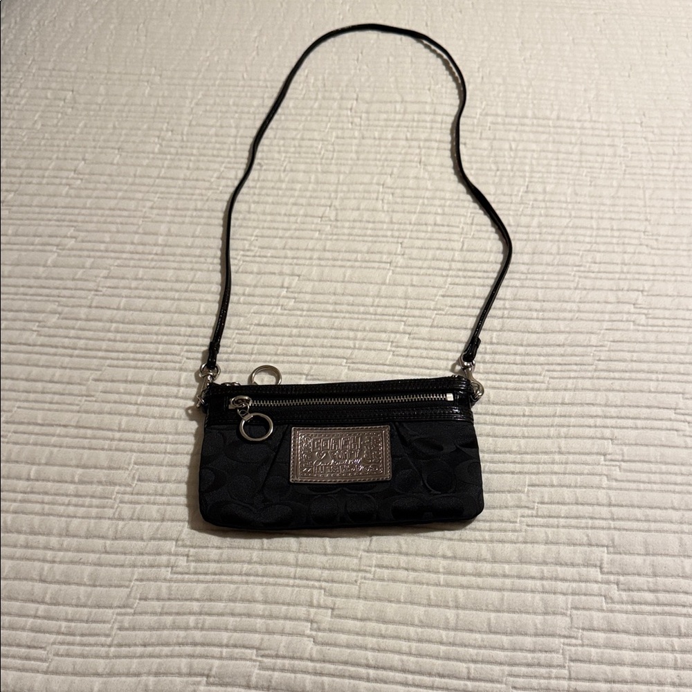 Coach Black  Poppy crossbody small purse